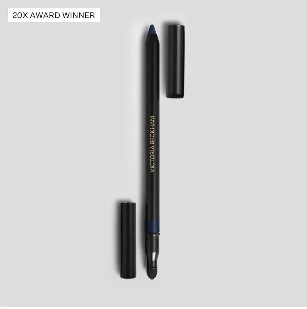 New in box Victoria Beckham satin kajal eyeliner in navy noir with sharpener